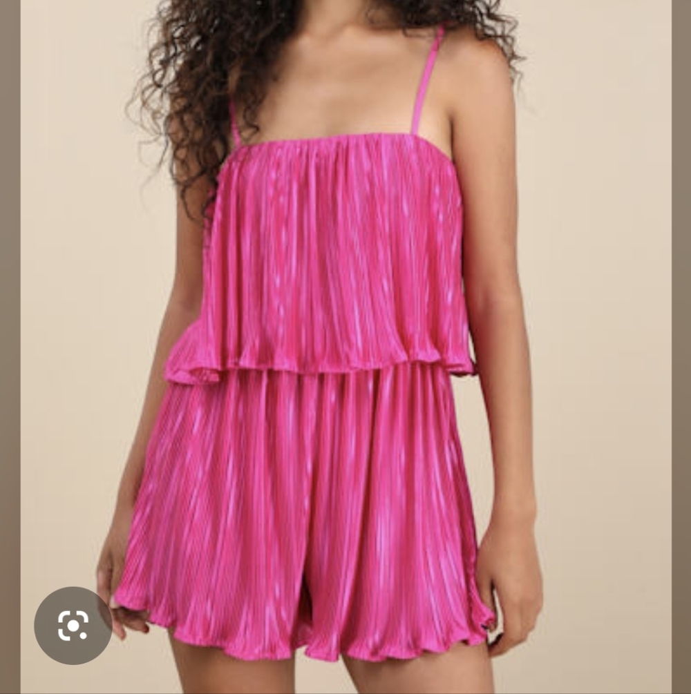 Lulu's Fuchsia Sleeveless Romper